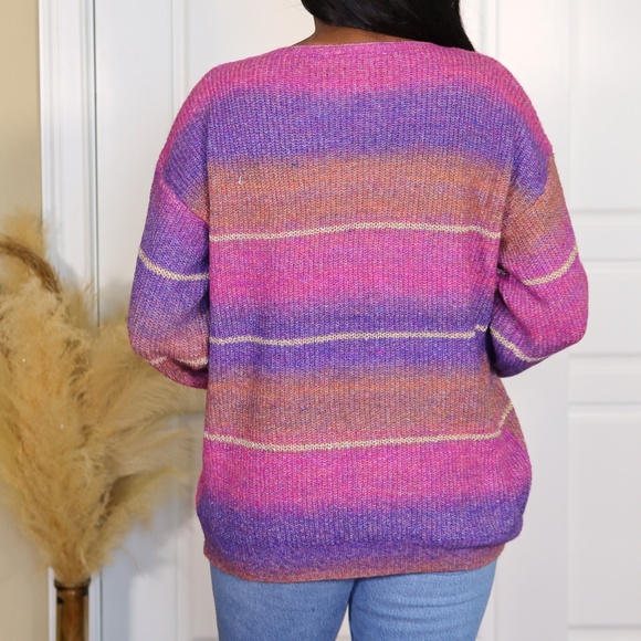 OMBRÉ MULTI COLOR SWEATER - Picture 5 of 10